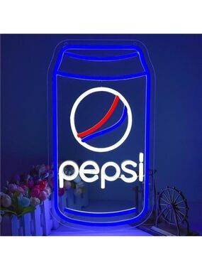 Pepsi Cola LED Neon Pop Sign Wall Decor Light Bedroom Business Man Cave Store NW